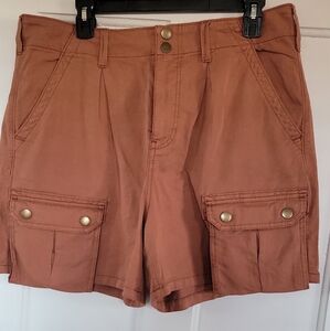 Pilcro  Cargo Shorts with Button Details